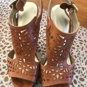 Sigerson Morrison Leather Cork Wedge